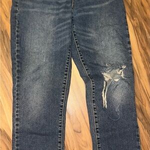Levi's Dark Blue Distressed Skinny Jeans